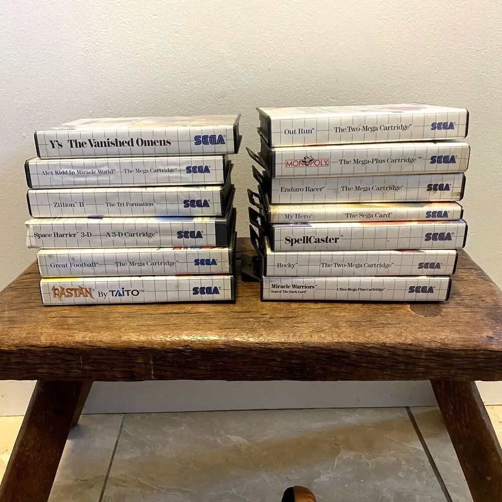 Vintage Games 13 Sega Master System Games | Rocky, Zillion 2, Out Run, Alex Kidd